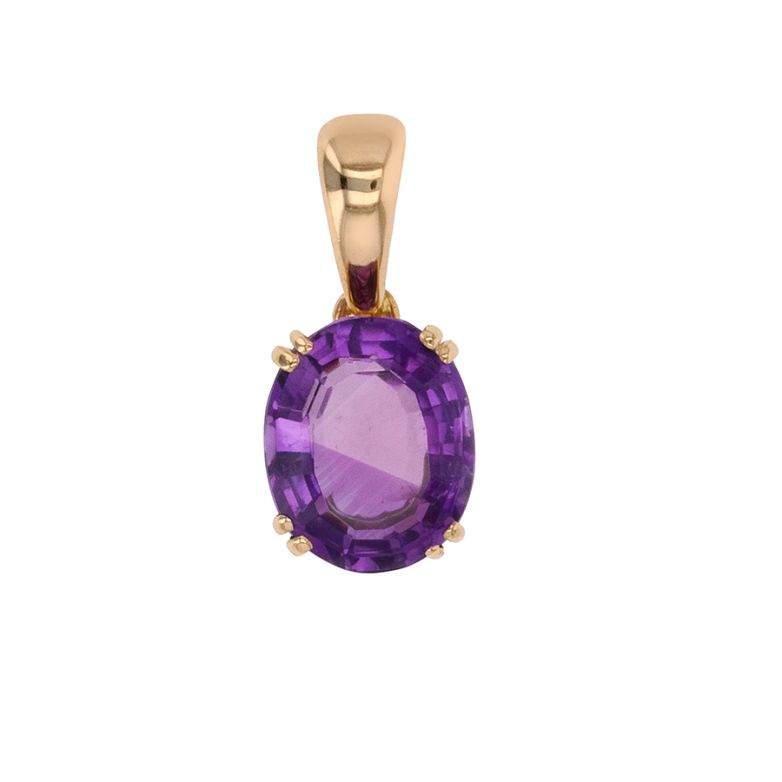 Pendentif améthyste 3.97 carats or jaune 2.90g Comme neuf -  reconditionné disponible sur Gemme Les Bijoux
